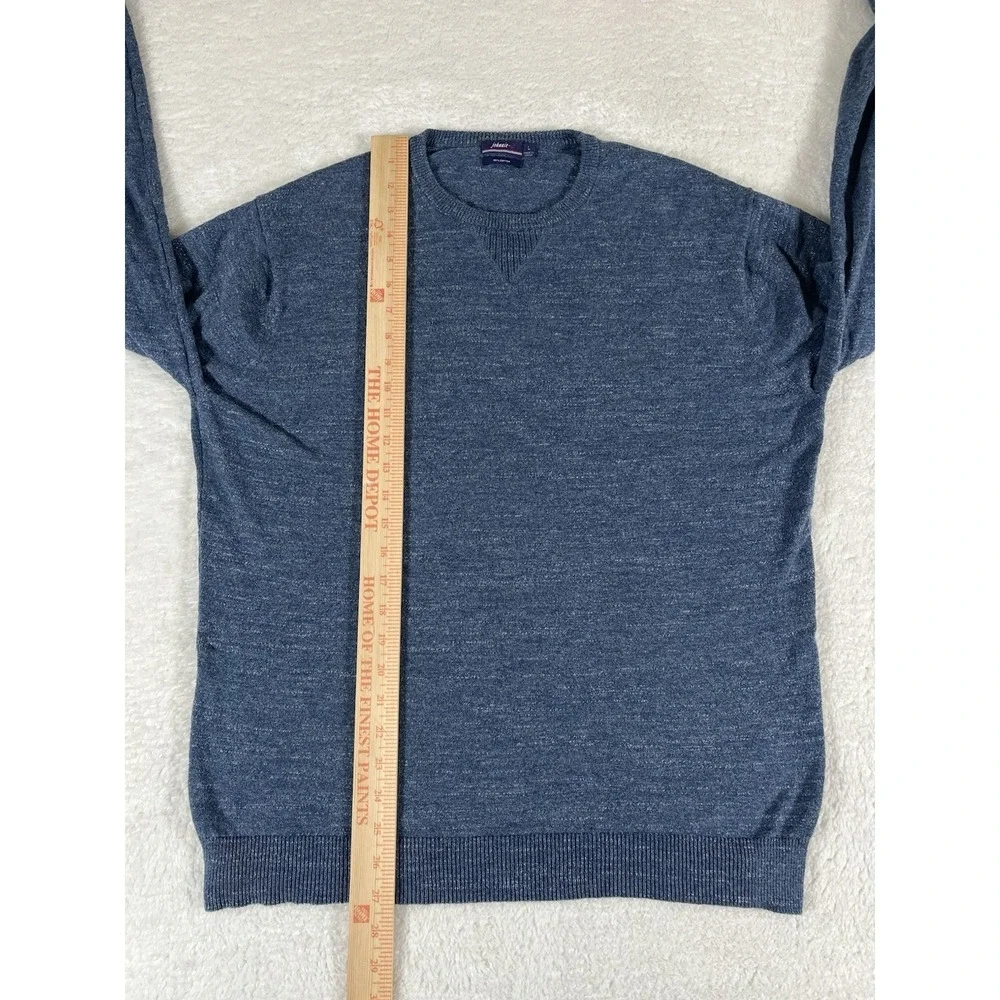 Johnnie-O JMSW1120 Elsinore Helious Blue Cotton Crewneck Sweater‎ Men's Sz Lg